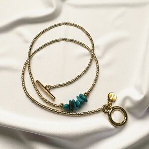 Elegant Gold and Turquoise Necklace